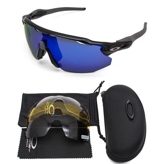 Oakley Radar EV Sunglasses Polished Black/Prizm Blue