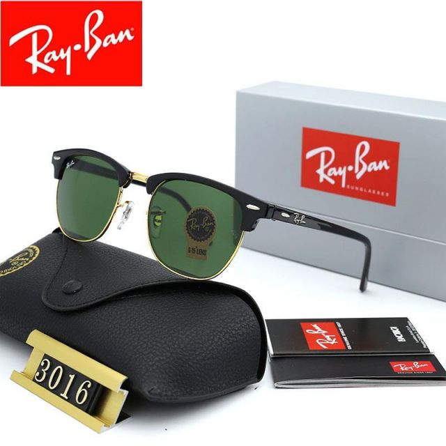 Ray Ban RB3016 Sunglasses Green/Gold with Black