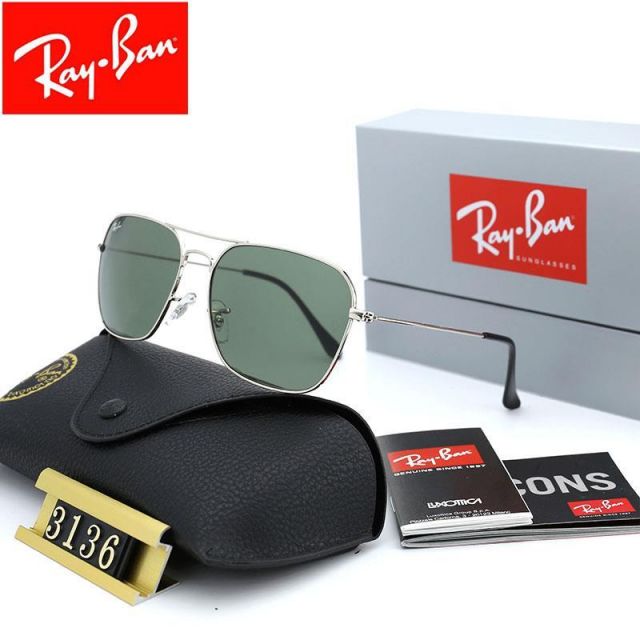 Ray Ban RB3136 Sunglasses Green/Silver with Black