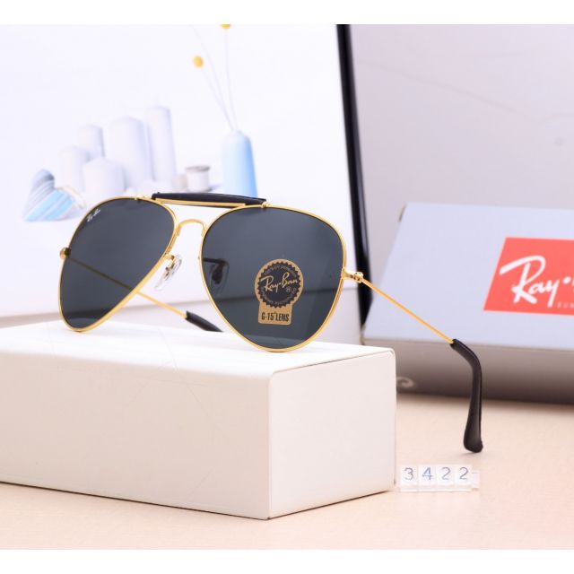 Ray Ban RB3422  Sunglasses Black/Gold with Black