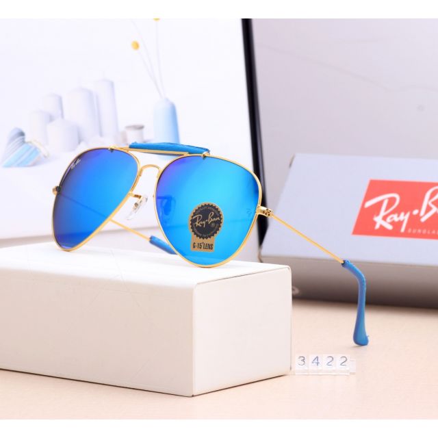 Ray Ban RB3422  Sunglasses Ice Blue/Gold with Blue
