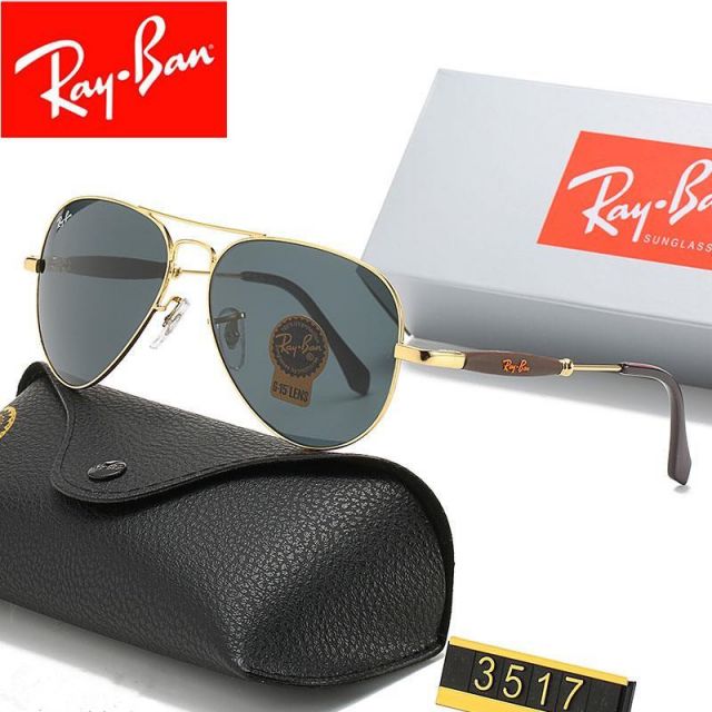 Ray Ban RB3517 Sunglasses Black/Gold with Black