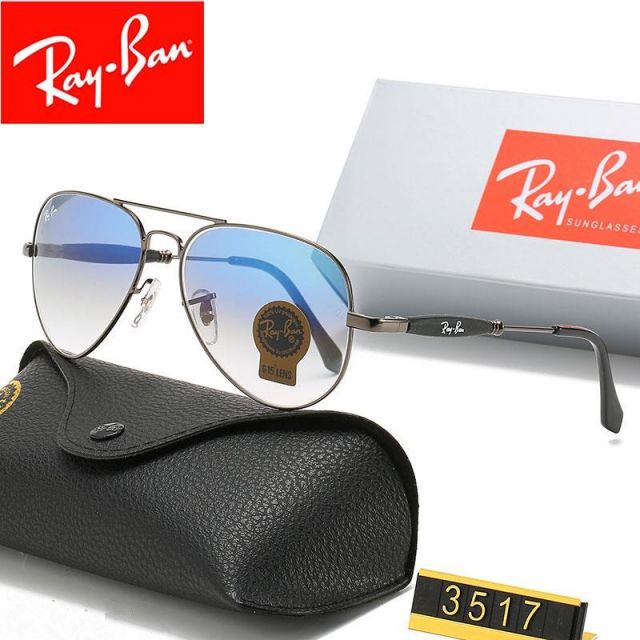 Ray Ban RB3517 Sunglasses Gradient Blue/Sliver with Black