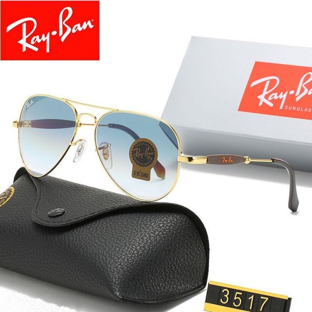 Ray Ban RB3517 Sunglasses Gradient Light Green/Gold with Black