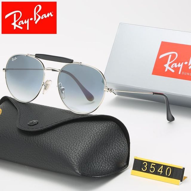 Ray Ban RB3540 Sunglasses Gradient Gray/Sliver with Black