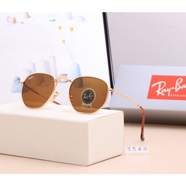 Ray Ban RB3548 Sunglasses Brown/Gold with Brown
