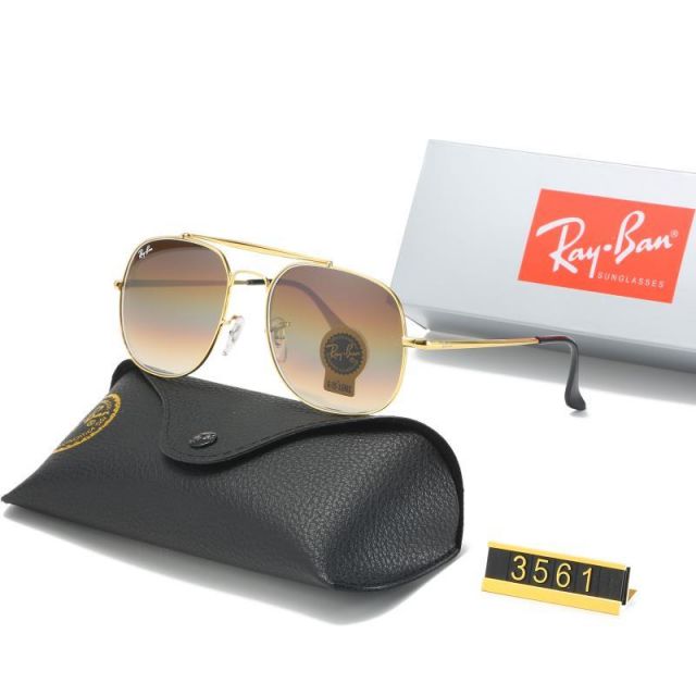 Ray Ban RB3561 Sunglasses Gradient Brown/Gold with Black