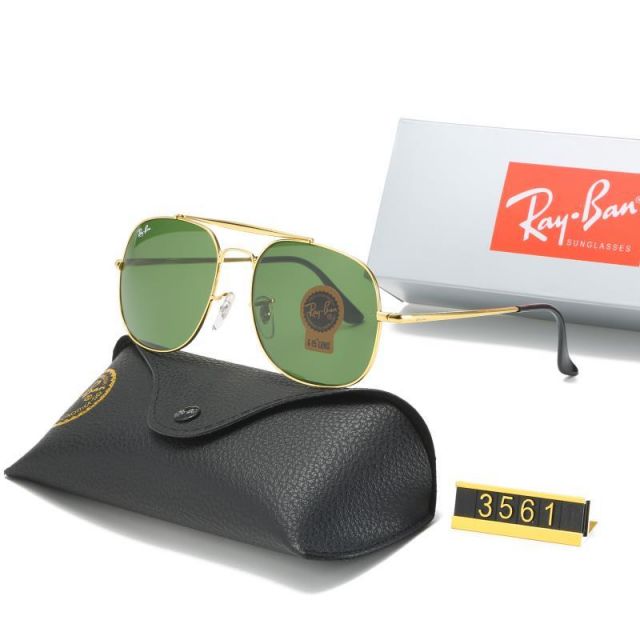 Ray Ban RB3561 Sunglasses Green/Gold with Black