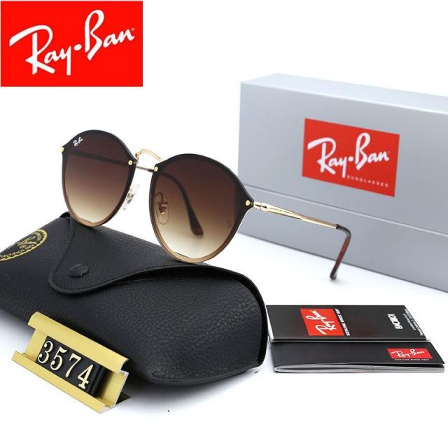 Ray Ban RB3574 Sunglasses Brown/Gold with Brown