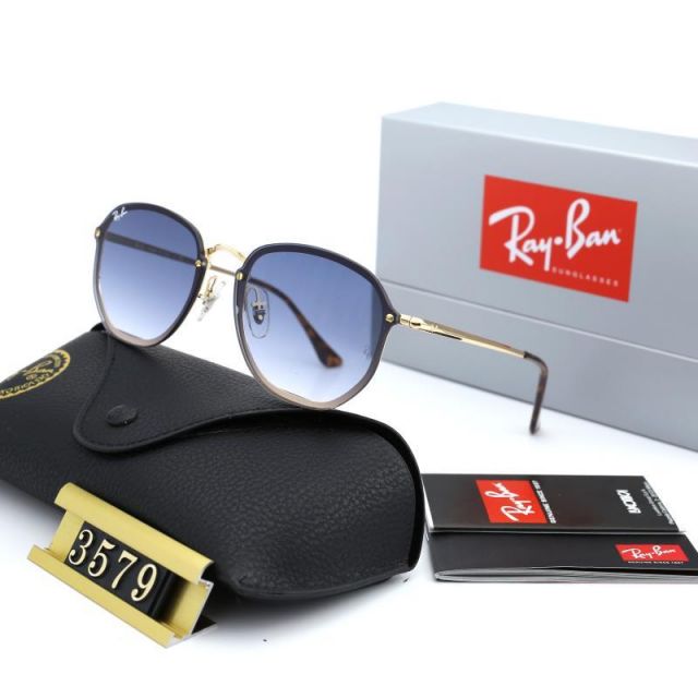 Ray Ban RB3579 Sunglasses Blue/Gold with Black