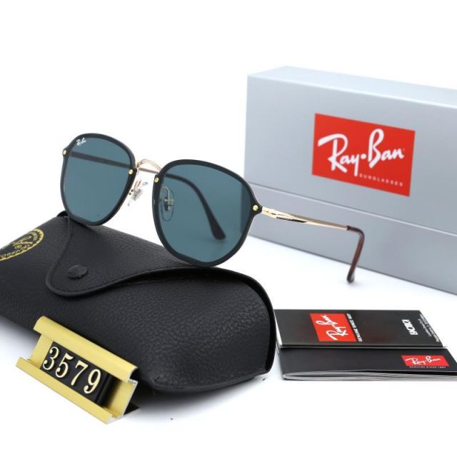 Ray Ban RB3579 Sunglasses Green/Gold with Black with Brown