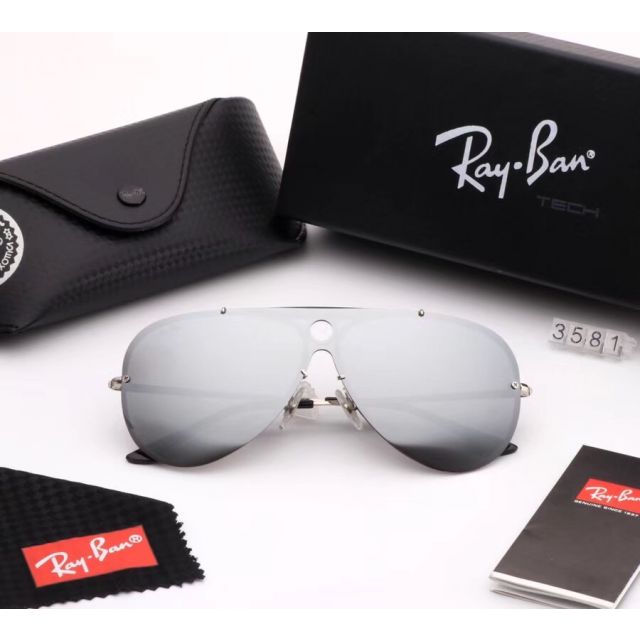 Ray Ban RB3581 Sunglasses Mirror Gray/Silver with Black