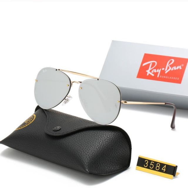 Ray Ban RB3584 Sunglasses Hyper Gray/Gold with Brown