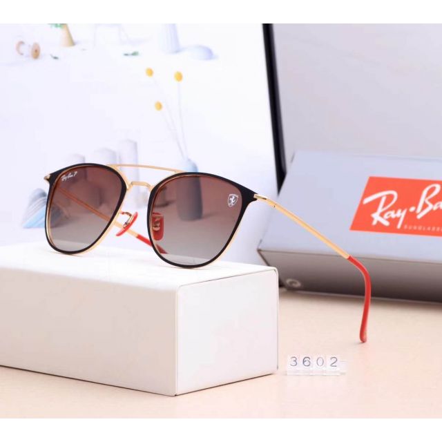 Ray Ban RB3602 Sunglasses Brown/Gold with Red