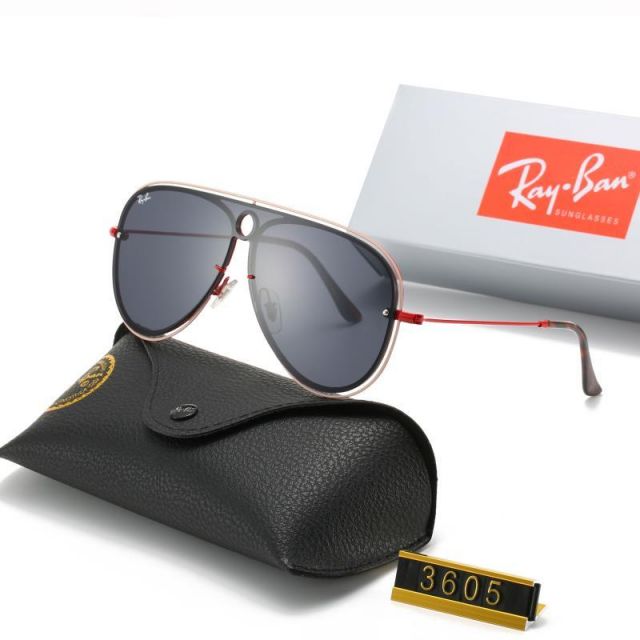 Ray Ban RB3605 Sunglasses Black/Red with Black