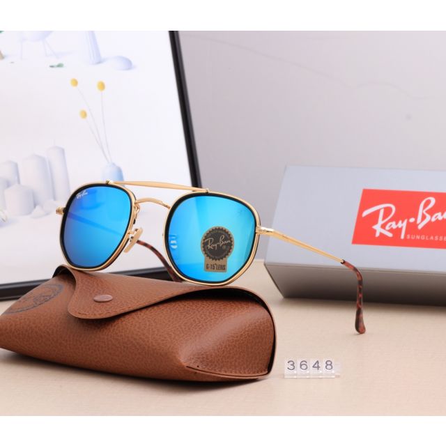 Ray Ban RB3648 Sunglasses Blue/Gold with Red