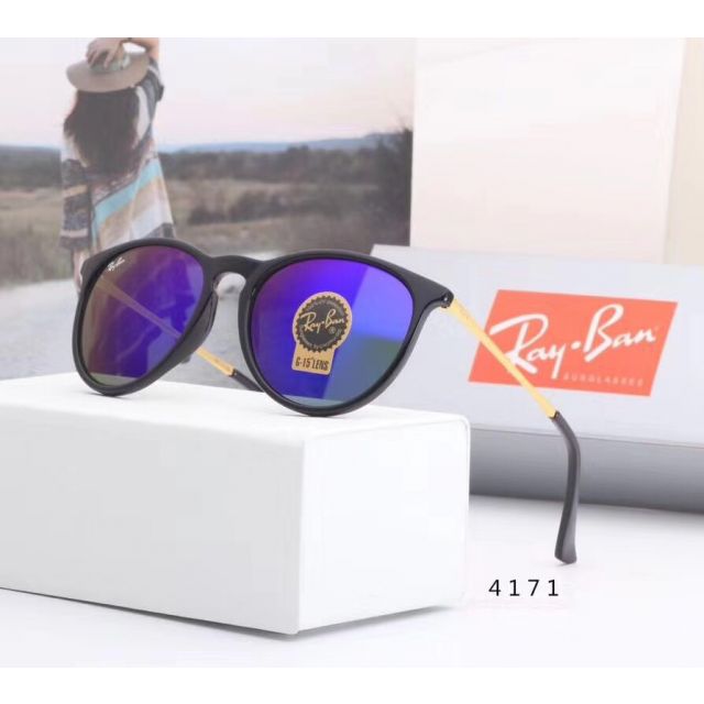 Ray Ban RB4171  Sunglasses Mirror Dark Blue/Gold with Black
