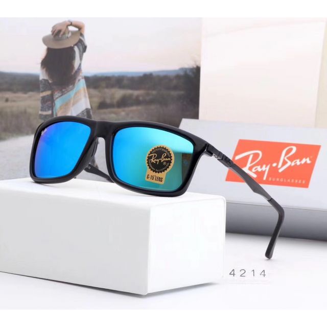 Ray Ban RB4214 Sunglasses Ice Blue/Black