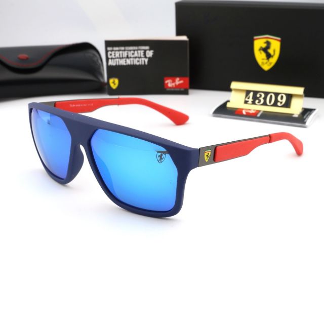 Ray Ban RB4309 Sunglasses Blue/Red with Black