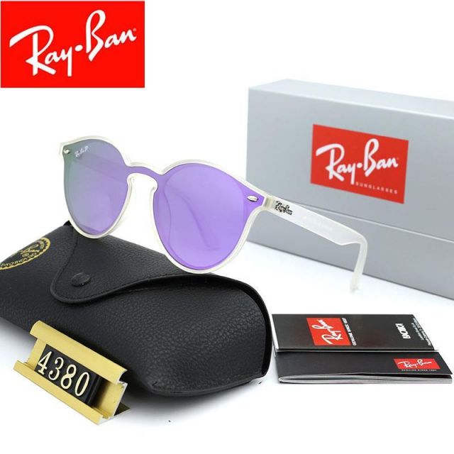 Ray Ban RB4380 Sunglasses Purple/White
