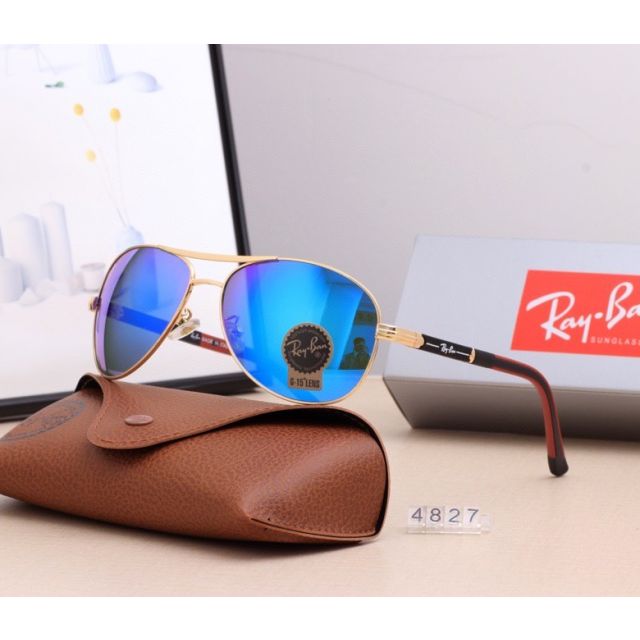 Ray Ban RB4827 Aviator Sunglasses Blue/Black