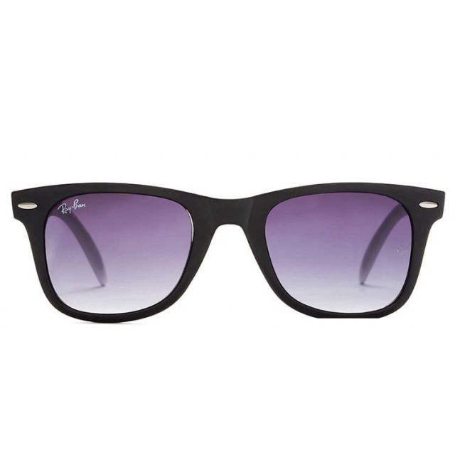 Ray Ban RB2157 Wayfarer Sunglasses Black/Clear Purple