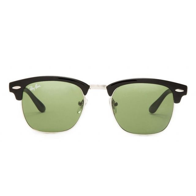 Ray Ban RB3016 Clubmaster Sunglasses Black/Clear Green