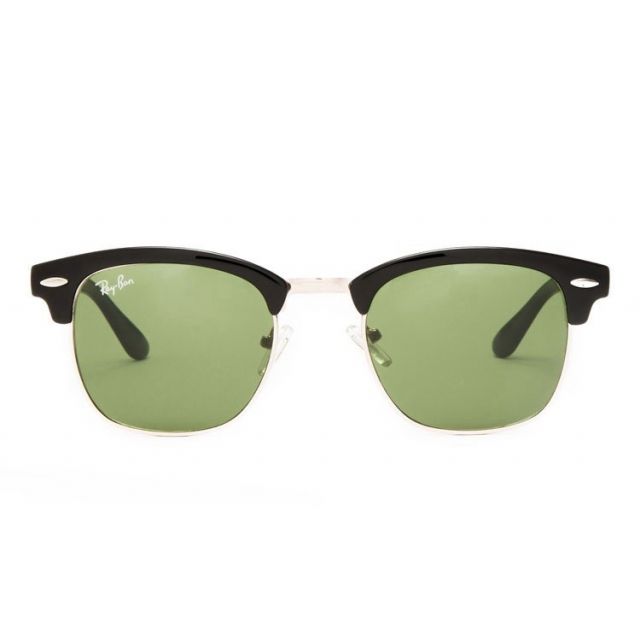 Ray Ban RB3016 Clubmaster Sunglasses Black/Light Green