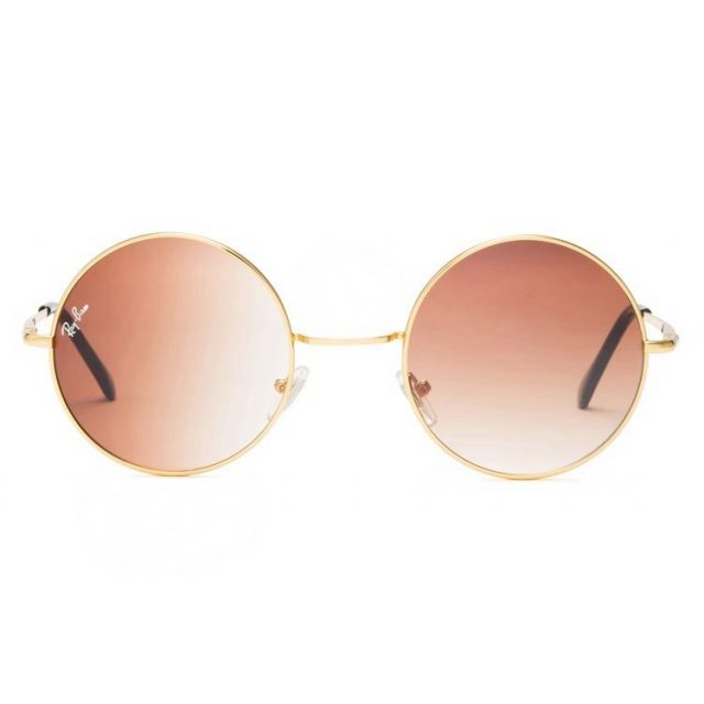 Ray Ban RB3088 Round Sunglasses Metal Gold/Light Ruby