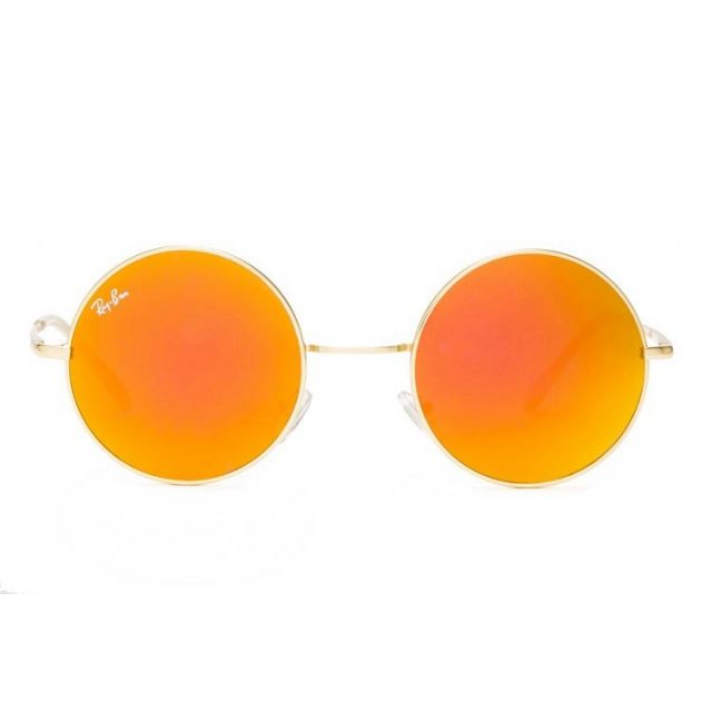 Ray Ban RB3088 Round Sunglasses Metal Gold/Orange