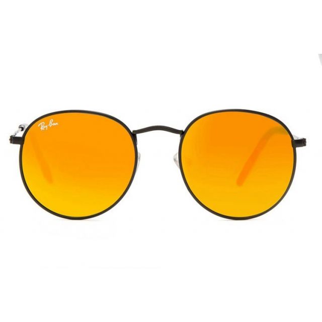 Ray Ban RB3089 Round Sunglasses Black/Orange Gradient
