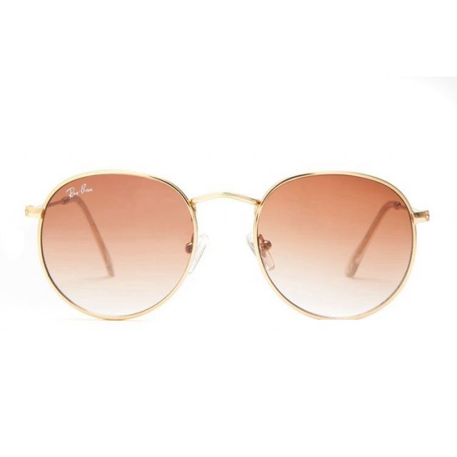 Ray Ban RB3089 Round Sunglasses Gold/Light Brown Gradient