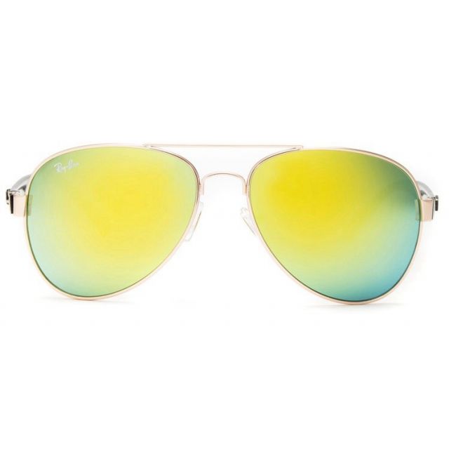 Ray Ban RB3806 Aviator Sunglasses Gold/Clear Jade Gradient