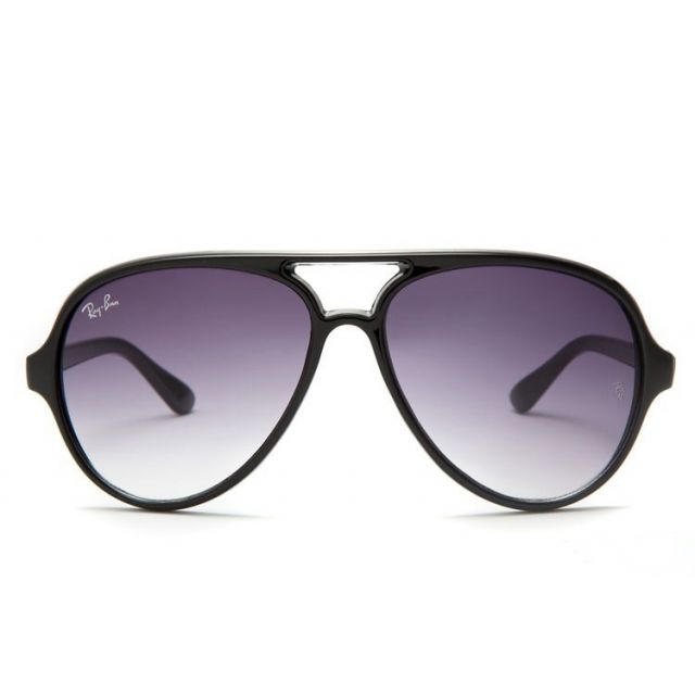Ray Ban RB4125 Cats 5000 Sunglasses Black/Clear Purple Gradient