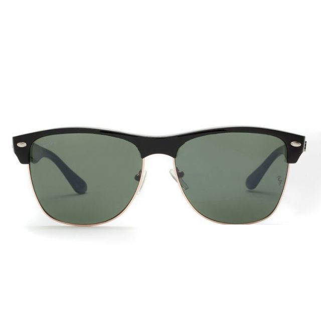 Ray Ban RB4175 Clubmaster Oversized Sunglasses Black/Light Green