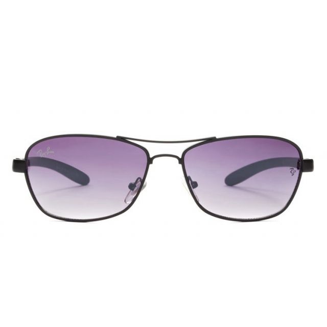 Ray Ban RB8302 Tech Carbon Fibre Sunglasses Black/crystal Purple Gradient